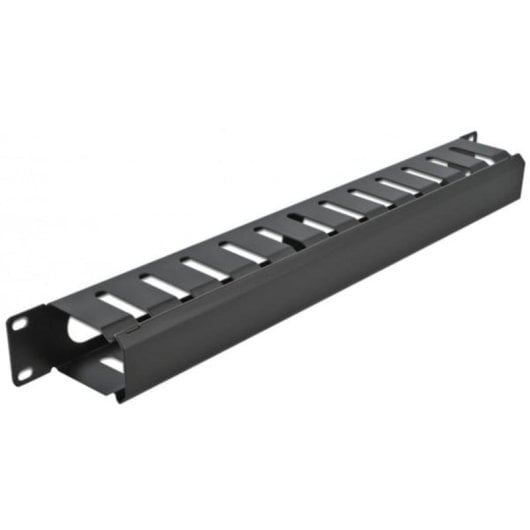 Panneau de gestion de câbles DeLOCK 19" 1U noir avec 2 ouvertures
