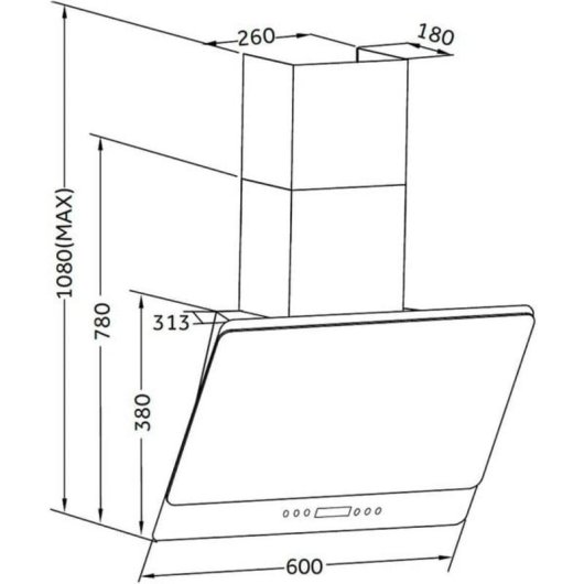 Campana extractora Respekta CH77060W Canalizado/Recirculación 60cm con control táctil