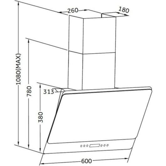 Campana extractora Respekta CH77060SA Canalizado/Recirculación 60cm con control táctil