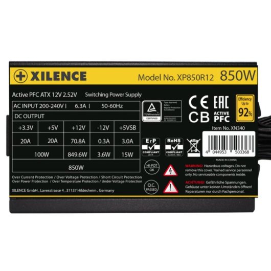 Netzteil Xilence Performance A+ XN340 850W 80 PLUS Gold aktiv