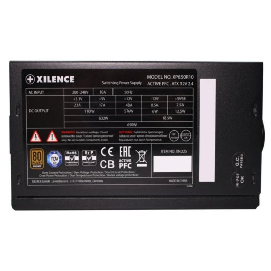 Netzteil Xilence Gaming Bronze XP650R10 650W 80 PLUS Bronze Aktiv