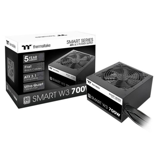 Fuente de alimentación Thermaltake Smart W3 700W Certificación 80 PLUS ATX 3.1
