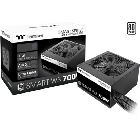 Fuente de alimentación Thermaltake Smart W3 700W Certificación 80 PLUS ATX 3.1