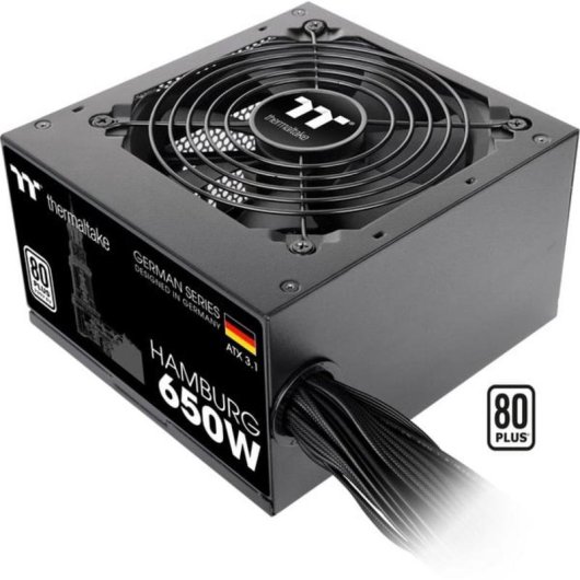 Fuente de alimentación Thermaltake HAMBURG 650W Certificación 80 PLUS ATX 3.1 activa