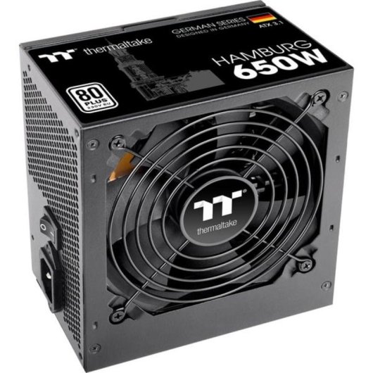 Fuente de alimentación Thermaltake HAMBURG 650W Certificación 80 PLUS ATX 3.1 activa
