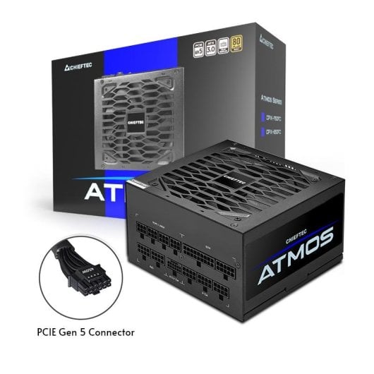 Fonte de Alimentação Chieftec Atmos 850W 80 PLUS Gold modular ATX 3.0