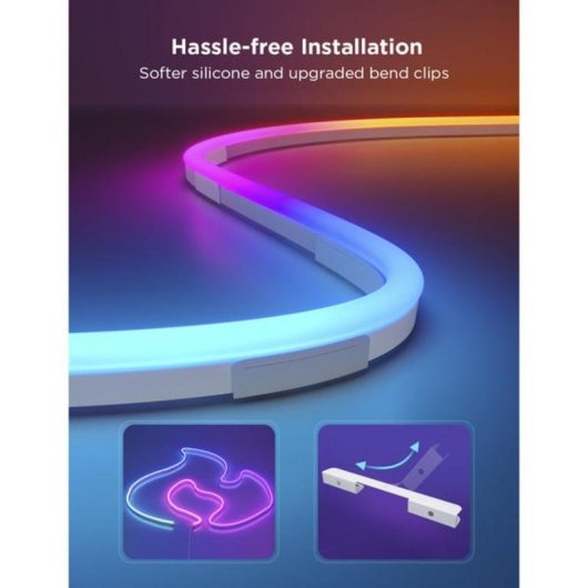 Clip de montaje Govee H10D2000 Metal Blanco Neon Rope Light 2 5 unidades