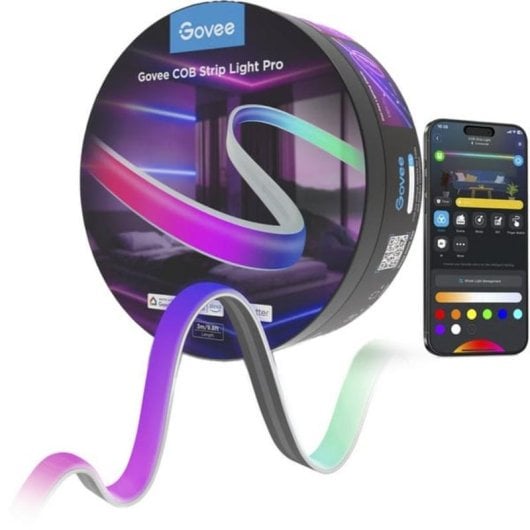 Tira luminosa Govee Light Pro RGBICW 3 m adesiva interior