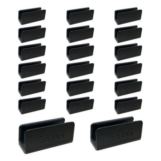Clip de montaje Govee H10D1001 para Neon Rope Light 2, Negro, Plástico, Pack 20 unidades