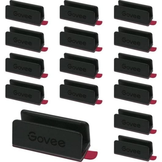 Clip de montaje Govee H10D1001 para Neon Rope Light 2, Negro, Plástico, Pack 20 unidades