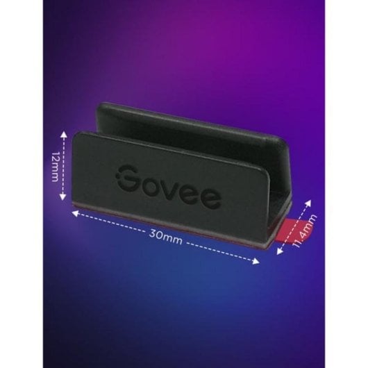 Clip de montaje Govee H10D1001 para Neon Rope Light 2, Negro, Plástico, Pack 20 unidades
