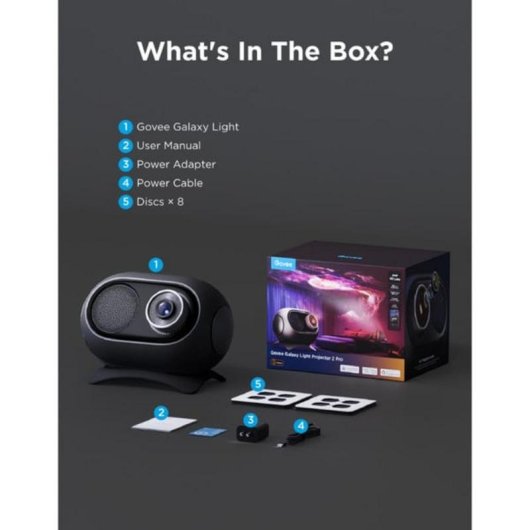 Proiettore di luce ambientale Govee Galaxy Light Projector 2 pro Nero