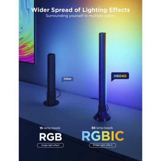 Kit di illuminazione intelligente Govee Backlight Kit 2 Wi-Fi/Bluetooth Multicolor 48 W