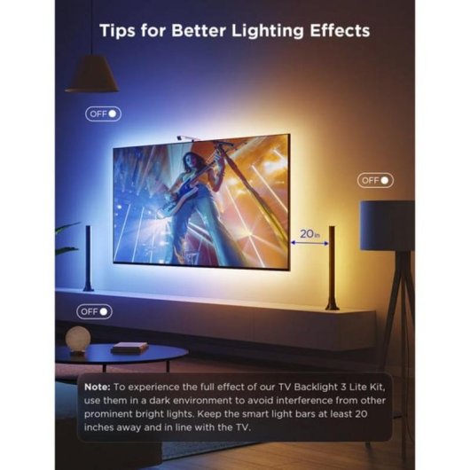 Kit di illuminazione intelligente Govee Backlight Kit 2 Wi-Fi/Bluetooth Multicolor 48 W