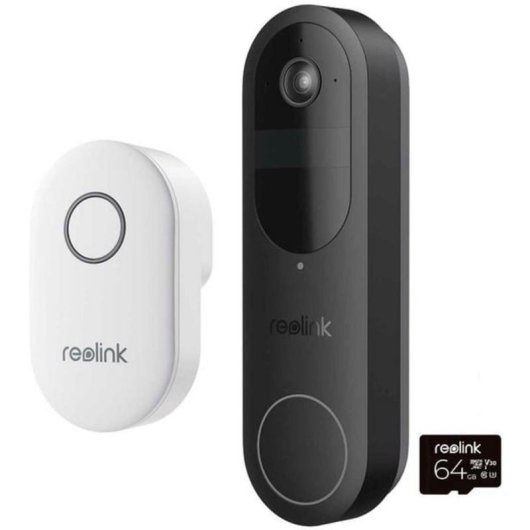 Sonnette Reolink D340B Wi-Fi sans fil avec détecteur de mouvement extérieur
