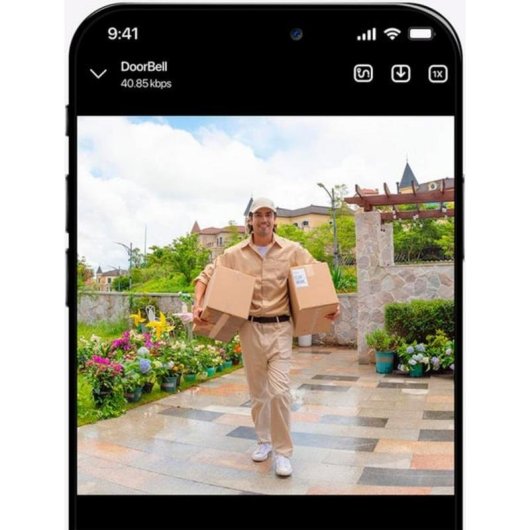 Sonnette Reolink D340B Wi-Fi sans fil avec détecteur de mouvement extérieur