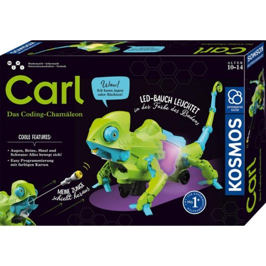 Kit de experimentos KOSMOS Carl o camaleão da codificação Biologia 8 anos