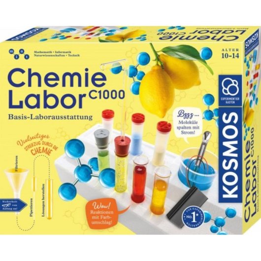 Kit d'expériences Kosmos Chemielabor C1000 Chimie 10 ans