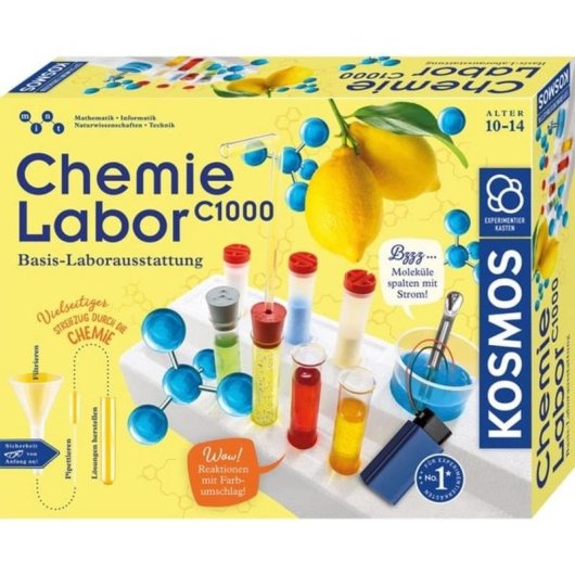 Kit d'expériences Kosmos Chemielabor C1000 Chimie 10 ans