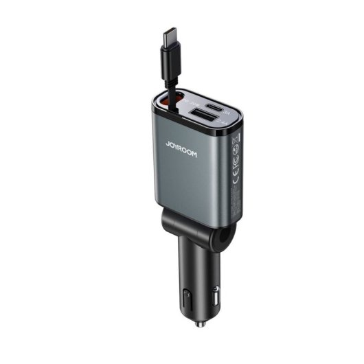 Caricatore Auto Joyroom 3 in 1 45 W Cavo USB-C Retrattile