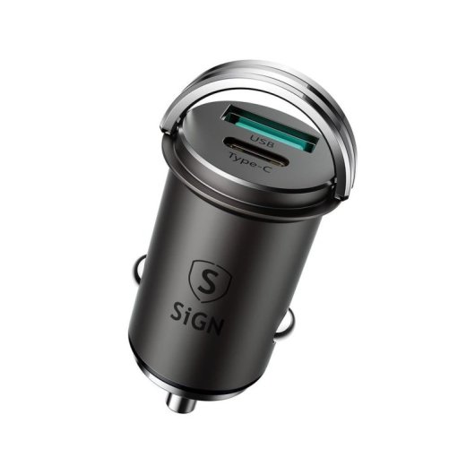 Mini Cargador De Coche Usb Y Usb-c, Pd Y Q.c3.0, 5a, 20w - Negro