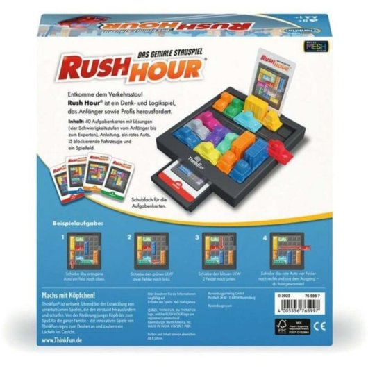 Juego de mesa Ravensburger Rush Hour 2024, Lógico, 8 años