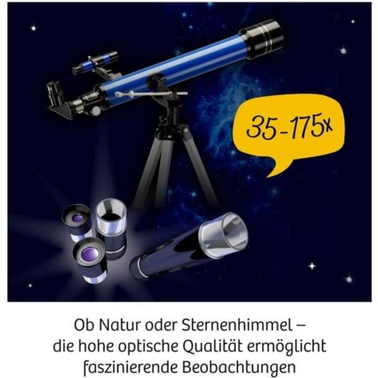 Telescopio KOSMOS Astro-Teleskop 175x Nero