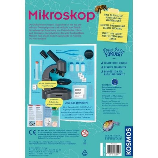 Microscopio KOSMOS 63609 Biologia 400x per bambini dai 10 anni