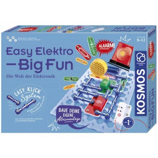 Kit d'électronique KOSMOS Easy Elektro - Big Fun, Multicolore, pour enfants de 8 à 12 ans