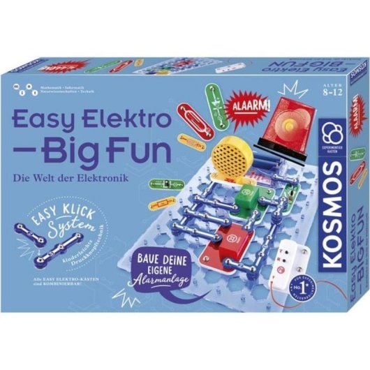 Kit d'électronique KOSMOS Easy Elektro - Big Fun, Multicolore, pour enfants de 8 à 12 ans