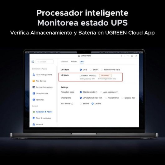 Sai Ugreen 120W Batería de Litio Ion 1,2 Horas Protección y Monitorización Remota