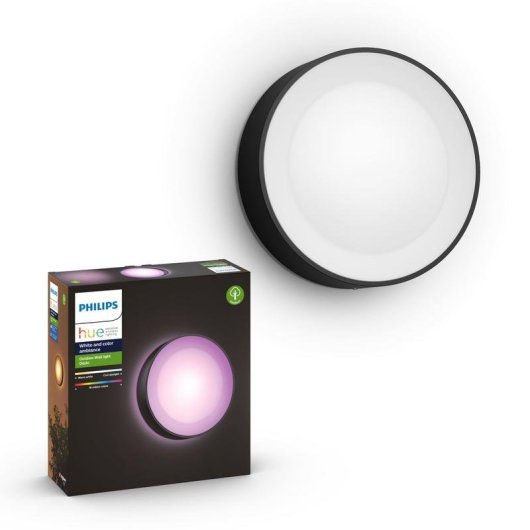Aplique mural pour extérieur Philips Hue Daylo Noir Bluetooth/Zigbee