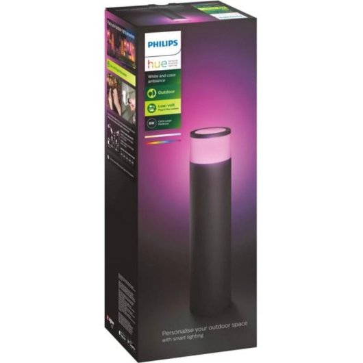 Luz de poste inteligente Philips Hue Calla White and Color Ambiance para exteriores