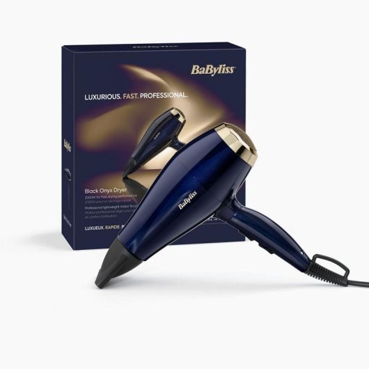 Secador de Cabelo Iónico BaByliss 5911E 2000W 3 Temperaturas 3 Velocidades Ar Frio Preto Dourado