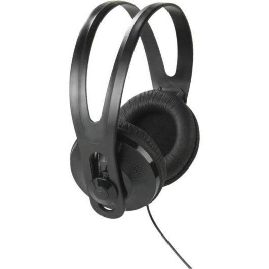 Auriculares Vivanco VVHEADTV50K com cabo jack 3,5 e 6,5 mm para TV preto