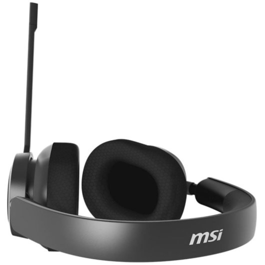 Auriculares MSI Maestro 300 com cabo USB-C/USB-A gaming microfone destacável preto