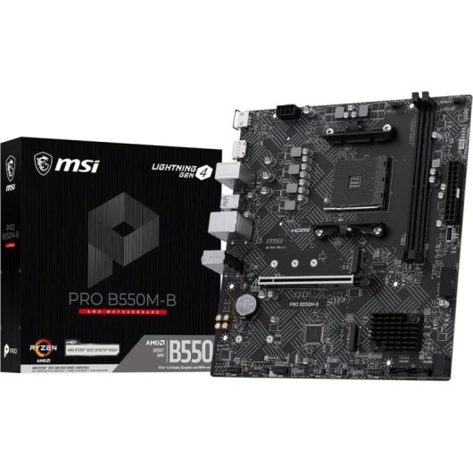 Carte mère MSI PRO B550M-B B550 AM4 DDR4 micro ATX PCIe 4.0 64 Go RAM