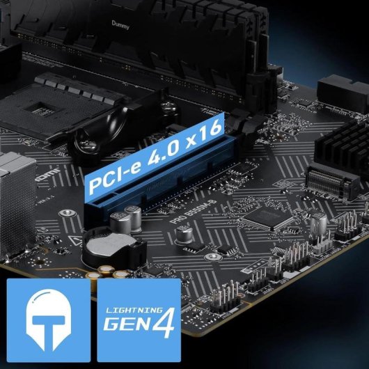Carte mère MSI PRO B550M-B B550 AM4 DDR4 micro ATX PCIe 4.0 64 Go RAM