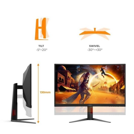 Monitor AOC CQ27G4Z2 27" QHD 260Hz VA Curved HDR400 1ms