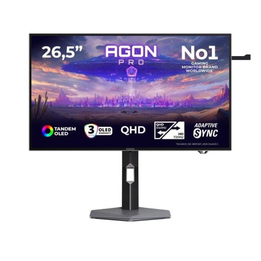 Monitor AOC AGON PRO AGP277QKDC 26,5" Quad HD 720Hz OLED G-SYNC Ajuste de altura
