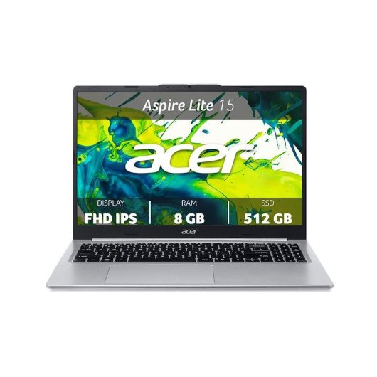 Portatile Acer Aspire Lite AL15-48P-R8WE 15,6" AMD Ryzen 7 8GB 512GB SSD Radeon Graphics Windows 11 Home