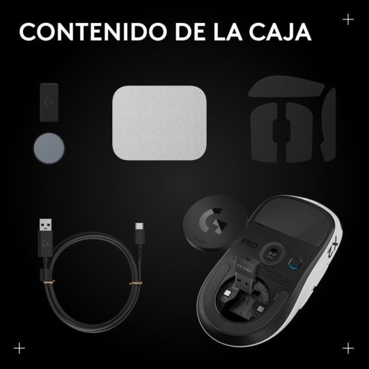Logitech PRO X2 SUPERSTRIKE inalámbrico 44000 DPI blanco háptico LIGHTSPEED + G Pro X Auriculares Gaming Inalámbricos con Lightspeed Negros