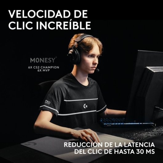 Logitech PRO X2 SUPERSTRIKE inalámbrico 44000 DPI blanco háptico LIGHTSPEED + G Pro X Auriculares Gaming Inalámbricos con Lightspeed Negros