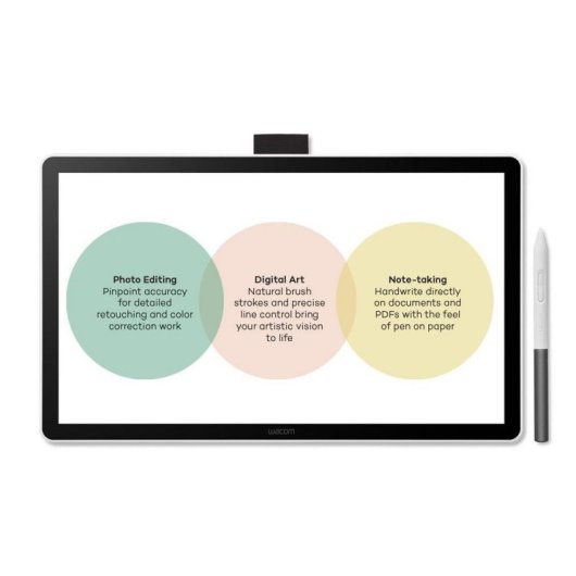 Tableta gráfica Wacom One 14 pantalla IPS Full HD 14" pluma 4096 niveles presión