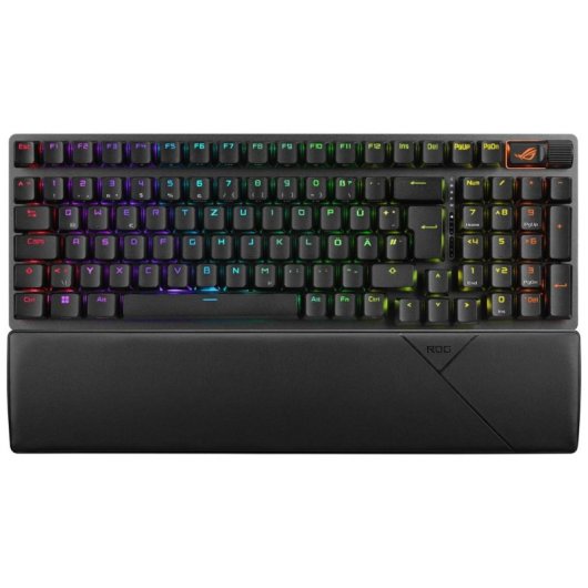 Teclado ASUS ROG Strix Scope II 96 Wireless mecánico alemán con RGB y reposamuñecas