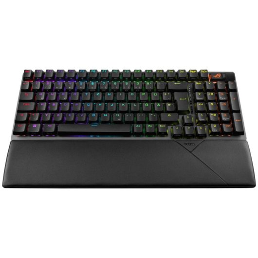Teclado ASUS ROG Strix Scope II 96 Wireless mecánico alemán con RGB y reposamuñecas