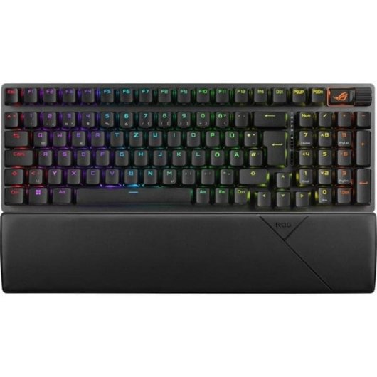 Teclado ASUS ROG Strix Scope II 96 Wireless mecánico alemán con RGB y reposamuñecas