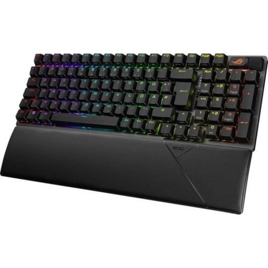 Teclado ASUS ROG Strix Scope II 96 Wireless mecánico alemán con RGB y reposamuñecas