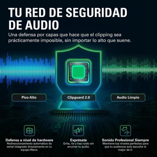 Micrófono Elgato Wave:3 MK.2 USB cardioide con DSP integrado y Clipguard 2.0