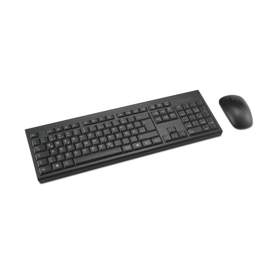 Teclado Kensington KM150 EQ membrana completo inalámbrico alemán con ratón óptico